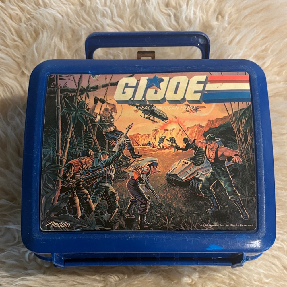 Vintage G.I. Joe Blue Plastic Lunchbox